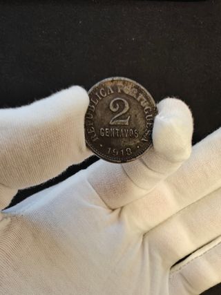 2 Centavos 1918 Hierro Portugal km 567