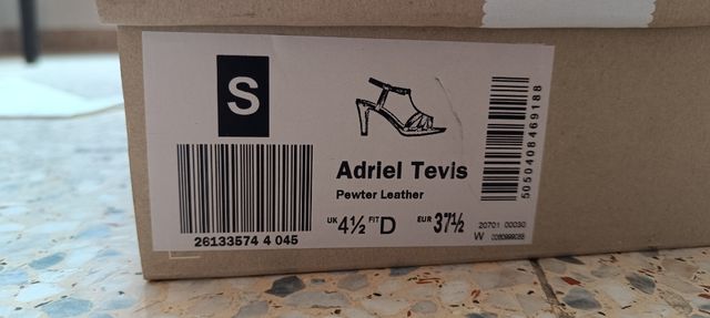 Tacones Clarks, 37,5, gris peltre, piel