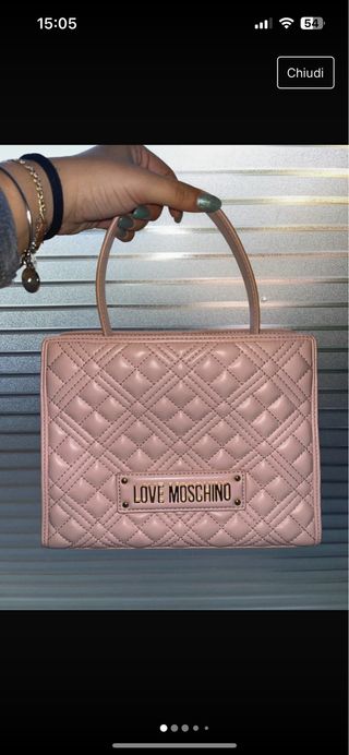 Borsa Love Moschino rosa trapuntata