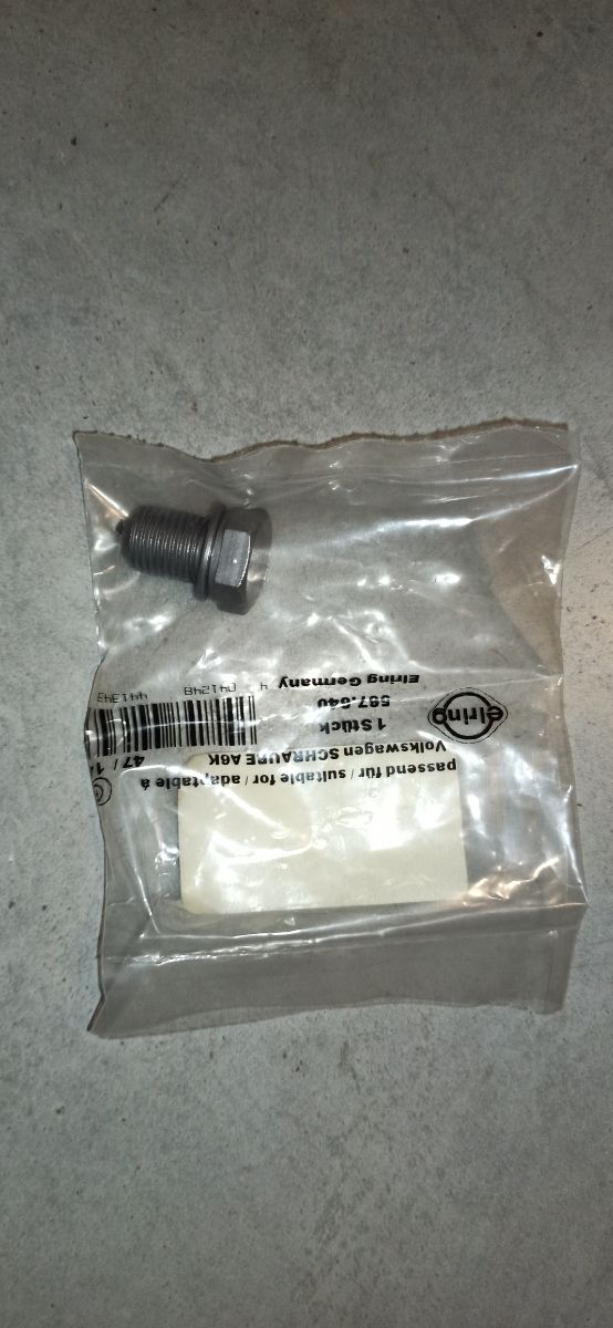 Tornillo tapón cárter aceite motor