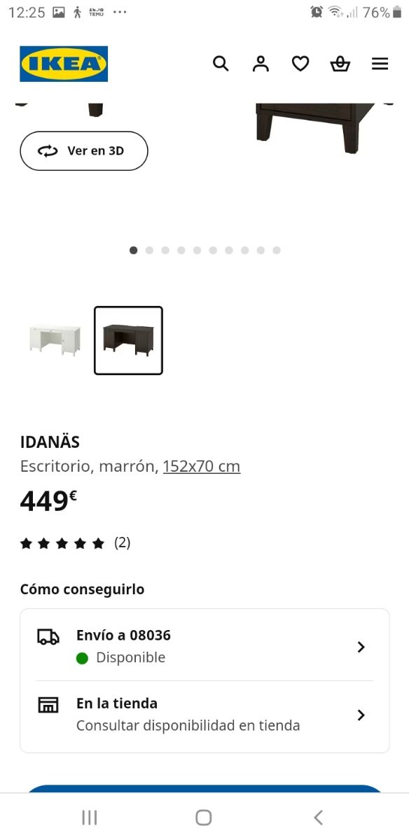 Escritorio grande Ikea