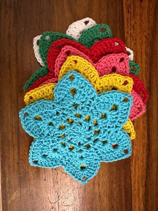 Set di sei sotto tazze o sotto bicchieri