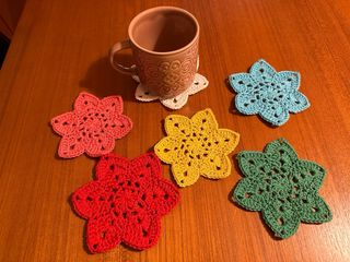 Set di sei sotto tazze o sotto bicchieri