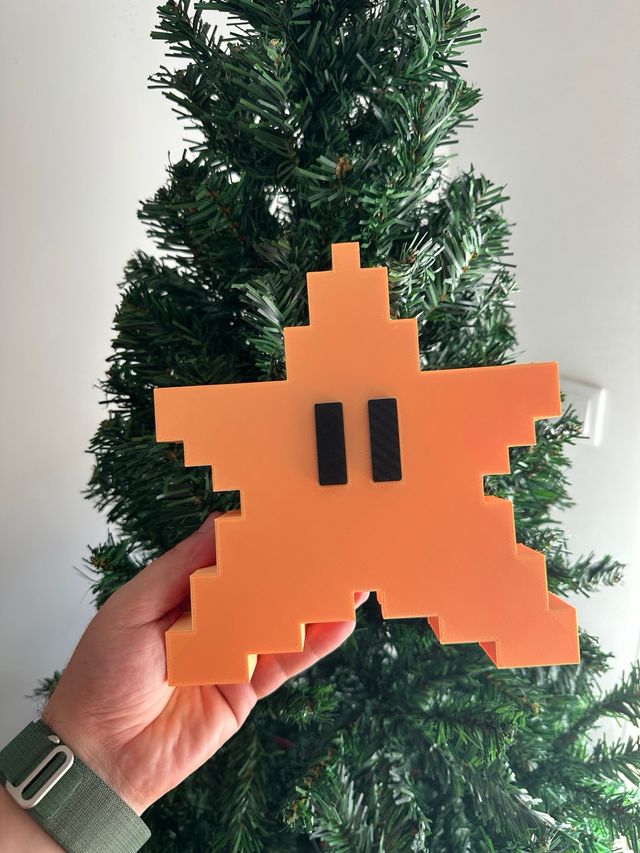 Estrella pixe Super Mario – Decoración Navidad