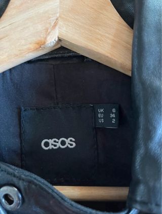 Biker de piel ASOS