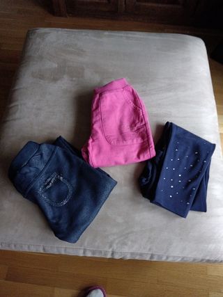 3 Leggings bimba 7/8 anni