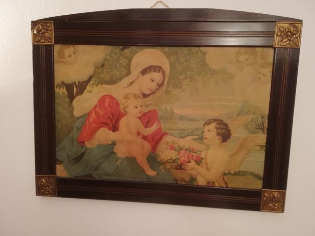 Quadro Natività antichissimo dipinto su tela