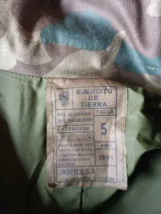 Chaqueton y pantalón militar camuflaje