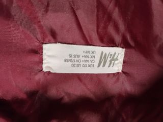 Abrigo plumífero largo granate