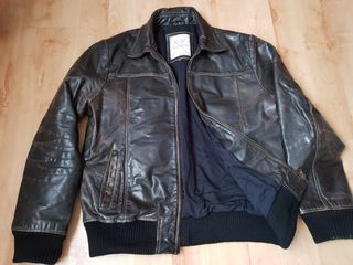 Cazadora de cuero envejecido, Vintage 