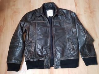 Cazadora de cuero envejecido, Vintage 