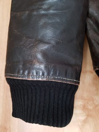 Cazadora de cuero envejecido, Vintage 