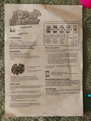 NO ME MIENTAS juego infantil 