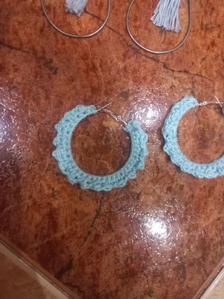 Pendientes flamenca azules