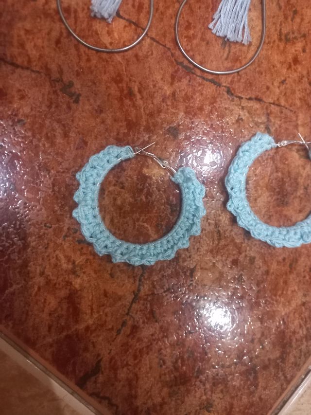 Pendientes flamenca azules