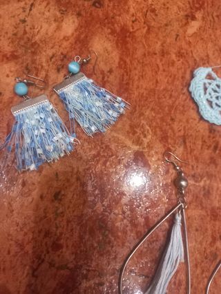Pendientes flamenca azules
