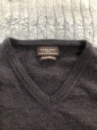 Jersey punto azul Zara Man