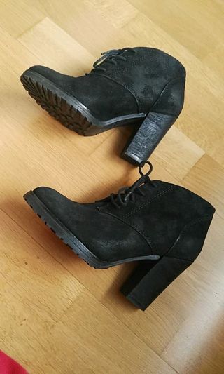 Botines Mango de ante - piel