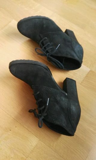 Botines Mango de ante - piel