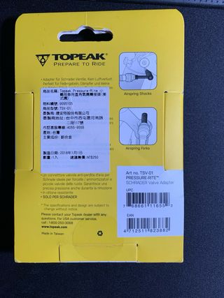 Topeak Pressure-rite schrader adaptador de válvula