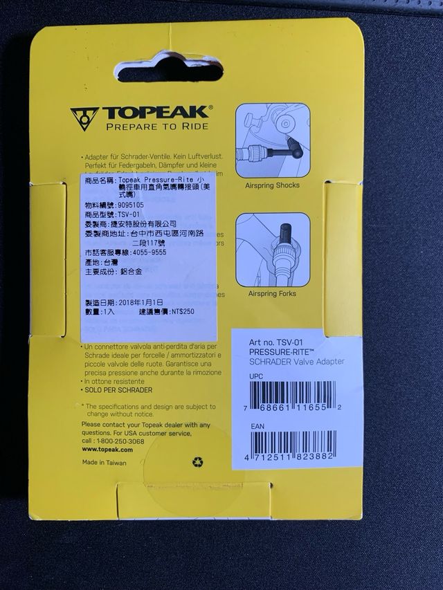 Topeak Pressure-rite schrader adaptador de válvula