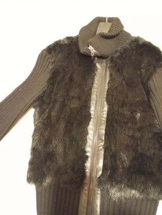 Chaqueta de punto y pelo