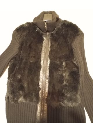 Chaqueta de punto y pelo