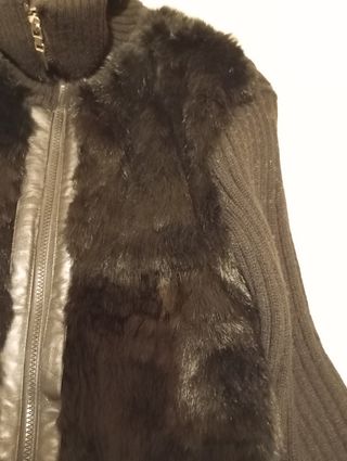 Chaqueta de punto y pelo