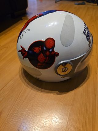 Casco moto spiderman