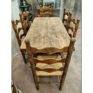 Mesa de roble macizo