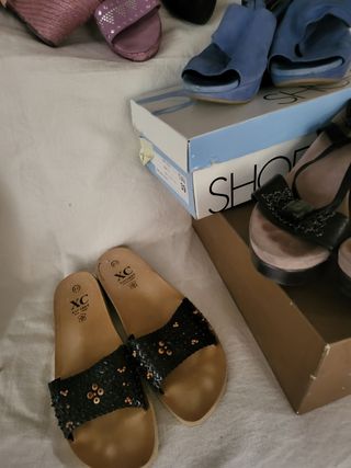 Lote 6 pares zapatos mujer talla 39