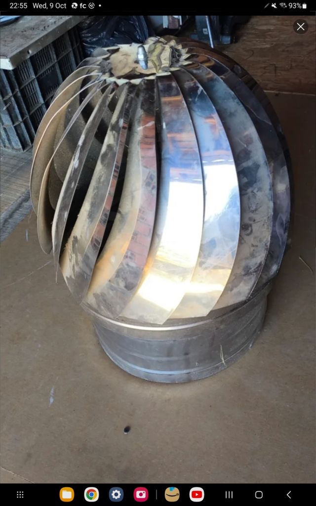 Sombrero extractor de humos 200mm