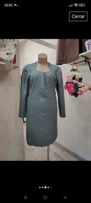 Conjunto vestido y abrigo impecable