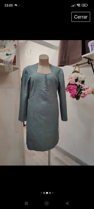 Conjunto vestido y abrigo impecable