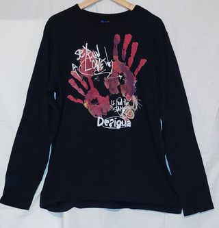 Camiseta negra Desigual manga larga