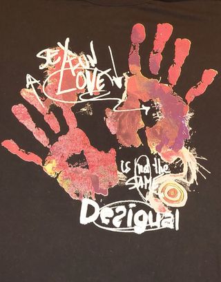 Camiseta negra Desigual manga larga