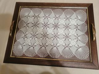 Vassoio cornice in legno fatto a mano