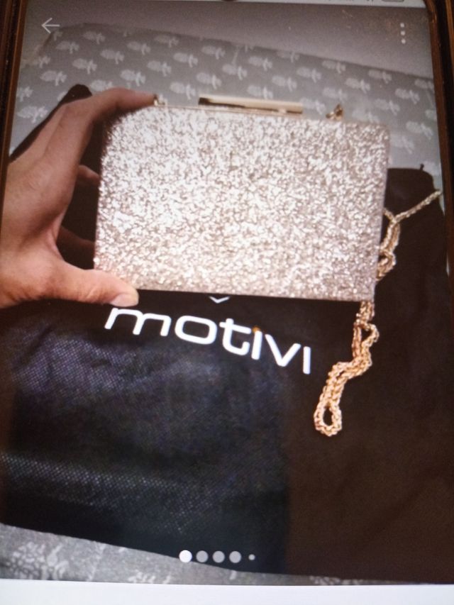 Pochette motivi color oro,brillantinata