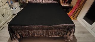 Mantón de Manila antiguo negro