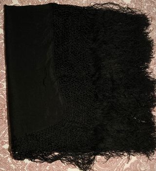 Mantón de Manila antiguo negro