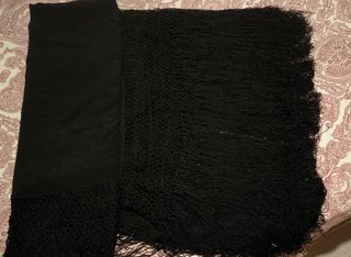 Mantón de Manila antiguo negro