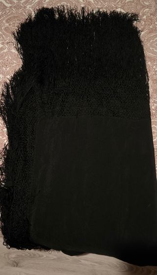 Mantón de Manila antiguo negro