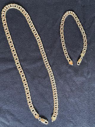 Cadena y manilla plata 925.
