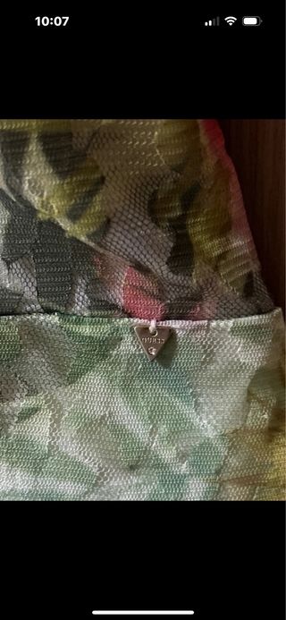 Vestito corto pizzo e fiori GUESS