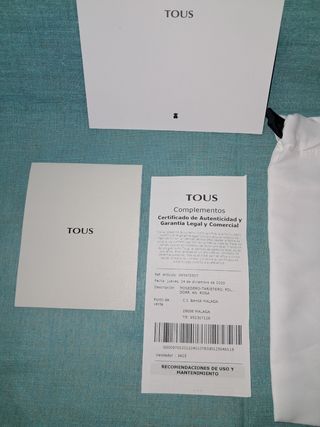 BOLSA TOUS TELA CON CERTIFICADO AUTENTICIDAD 