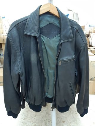 Cazadora de Hombre de Piel Trapper