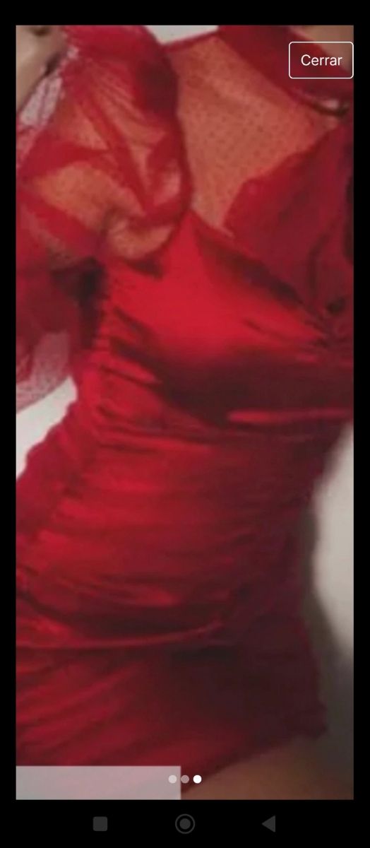 Vestido plumeti rojo zara