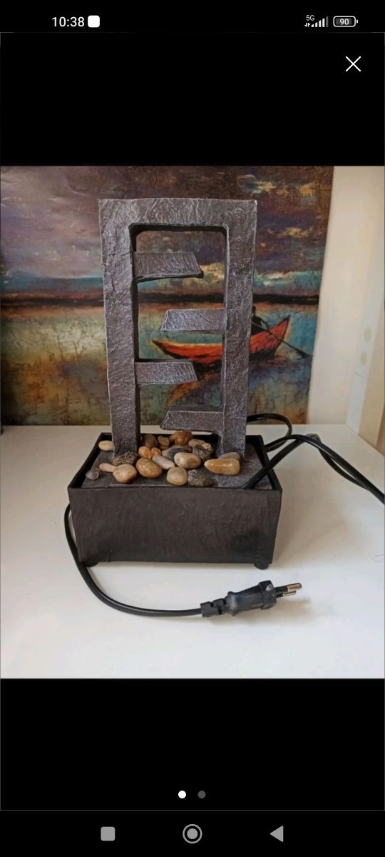 Fuente agua relajante decoración Zen