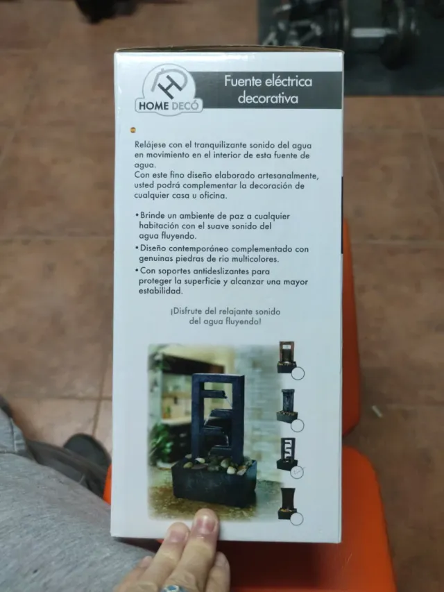 Fuente agua relajante decoración Zen