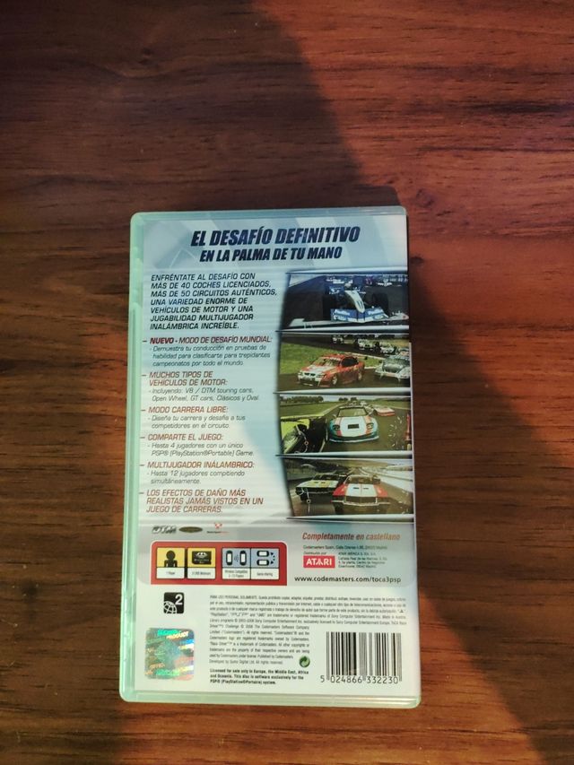 TOCA RACE DRIVER 3 SONY PSP PAL ESP